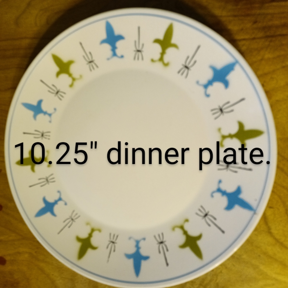 VINTAGE 💙FLEUR DE LIS Mid Century Modern Plate💙